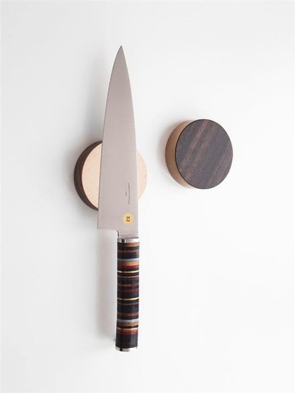 Μαγνητική λωρίδα μαχαιριού γύρω από τα σκεύη κουζίνας αξεσουάρ κουζίνας