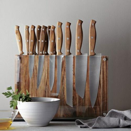 Μαχαίρια μαχαίρια κουζίνας ξύλινα χερούλια