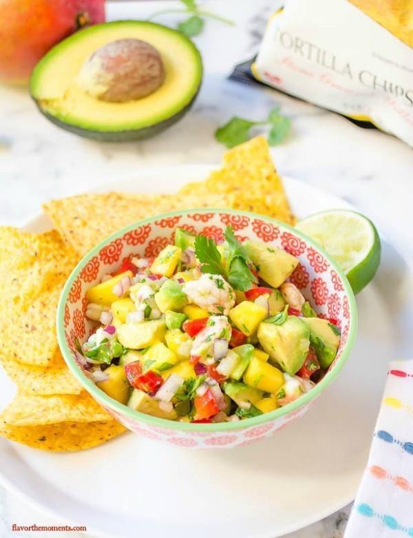 Μεξικάνικα πιάτα Ahi-Mango Ceviche Μεξικάνικη λιχουδιά Mango Avocado