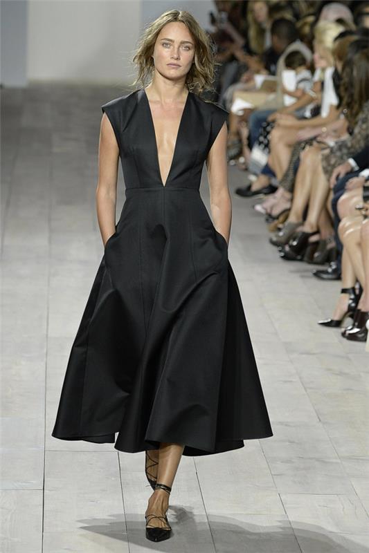 Michael Kors Collection σχεδιαστής μόδας 2015 φόρεμα μαύρο
