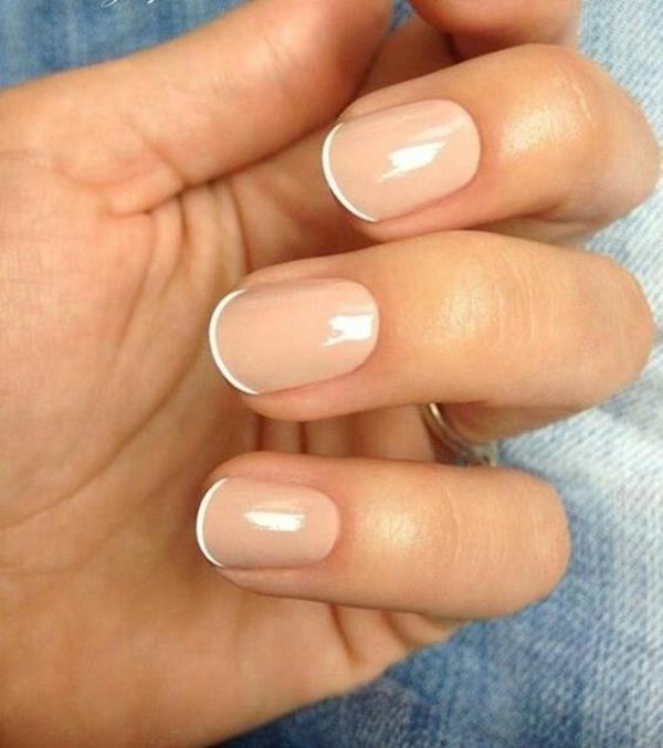 Micro manicure nail design Μικρογαλλικό μανικιούρ