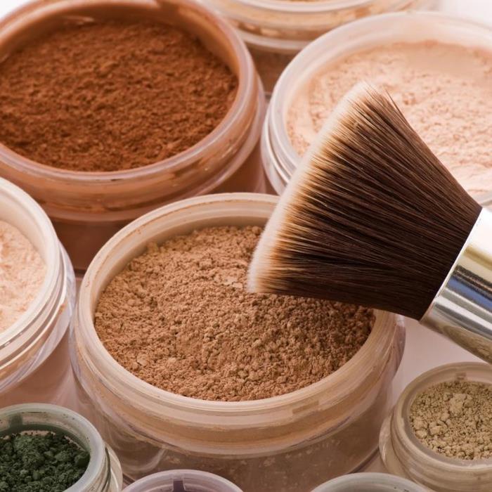 Ορυκτό σκόνη όμορφες συμβουλές μακιγιάζ δέρματος