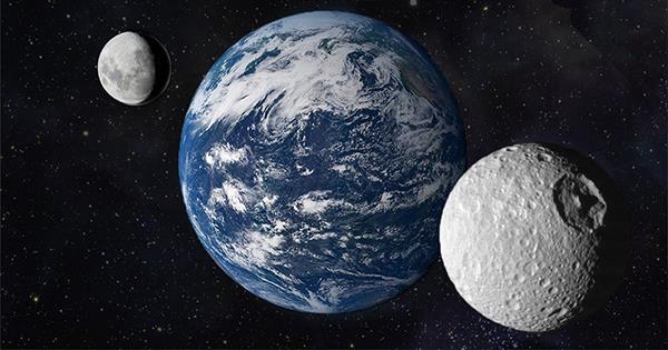 Μίνι φεγγάρι δεύτερο φεγγάρι περιστρέφεται γύρω από τη γη 2020 CD3 το γαλάζιο πλανήτη δύο φεγγάρια για μικρό χρονικό διάστημα