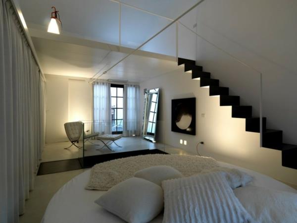 Μινιμαλιστικά κρεβάτια ιδέες κρεβατοκάμαρας κιγκλιδώματα γύρω από το κρεβάτι