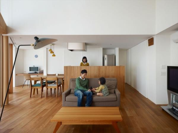 Κομψή μοντέρνα ξύλινη επίπλωση καθιστικού σπιτιού
