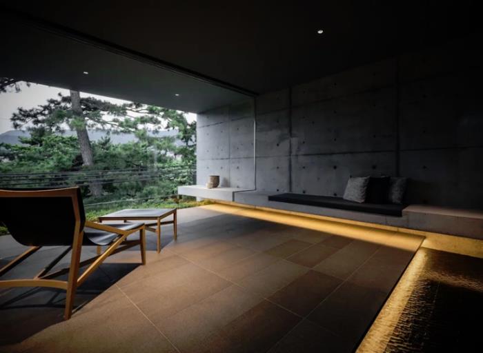 Μινιμαλιστικό πέτρινο και τσιμεντένιο σπίτι στον μινιμαλισμό της Ιαπωνίας