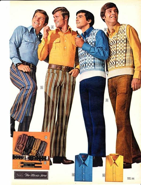 Fashion 70s ανδρικά ανδρικά ανδρικά πουκάμισα αξεσουάρ