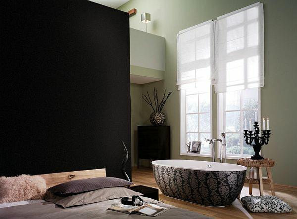 Μοντέρνες ιδέες μπάνιου πολυτελές παράθυρο μπανιέρας