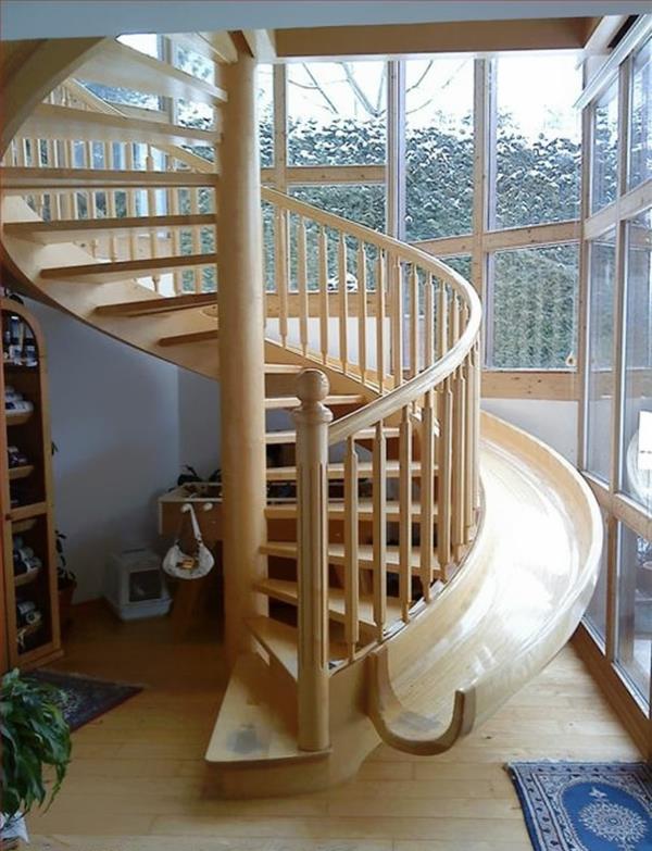 δροσερό ξύλινο ατσάλι λιγοστεύουν εσωτερικές σκάλες