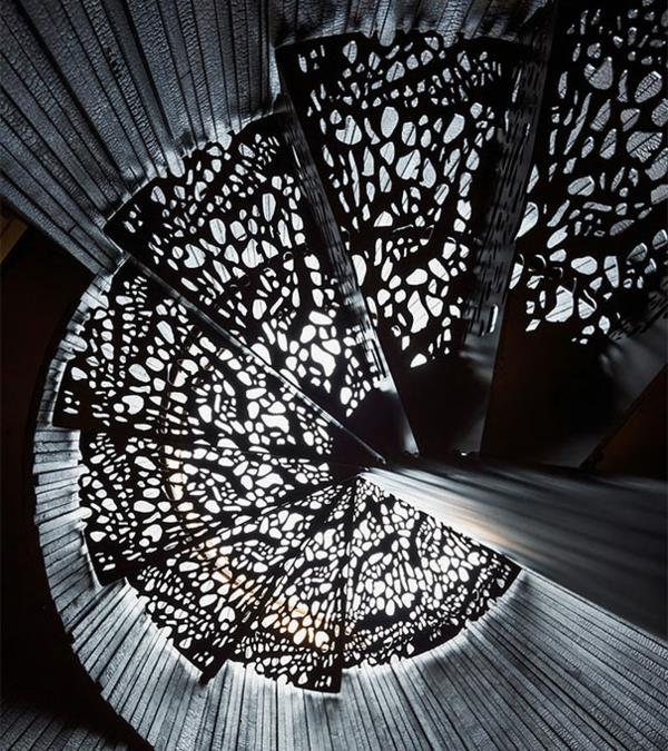 πρωτότυπες εσωτερικές σκάλες από ξύλο ατσάλι όμορφο