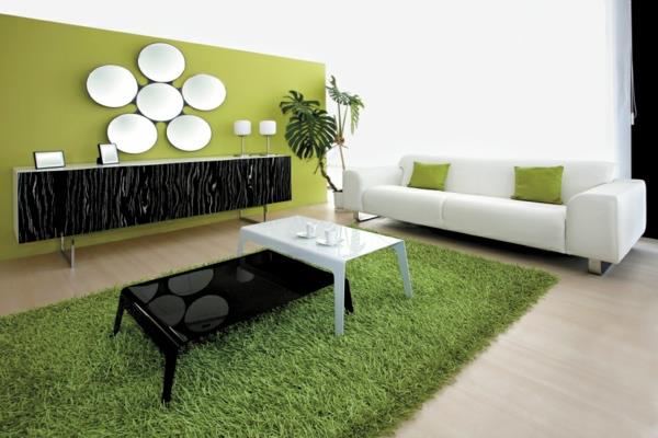 Μοντέρνο τοίχο χωρίσματος πράσινο έπιπλα σαλονιού πράσινες αποχρώσεις