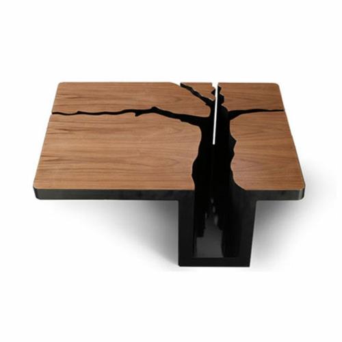 τραπεζάκι σαλονιού σχεδιασμός τετράγωνο επιτραπέζιο από μασίφ ξύλο
