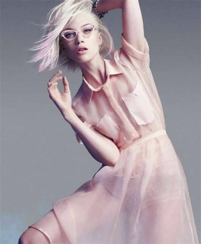 Τάσεις της μόδας διαφανές φόρεμα ανοιχτό ροζ ρομαντικό