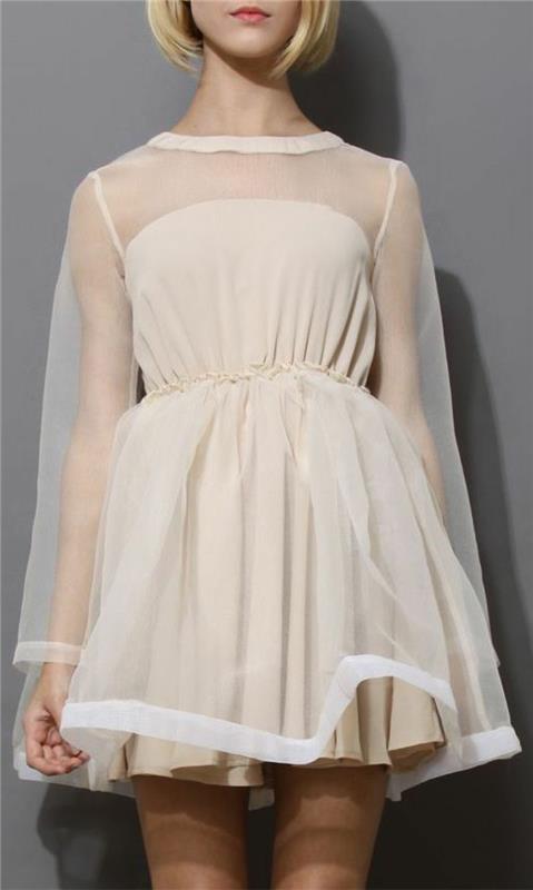 Τάσεις της μόδας διάφανο φόρεμα με διάφανο υπερβολικό φόρεμα