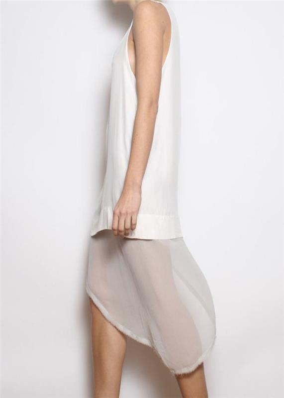 Τάσεις της μόδας διαφανή φορέματα καλοκαιρινό φόρεμα λευκό