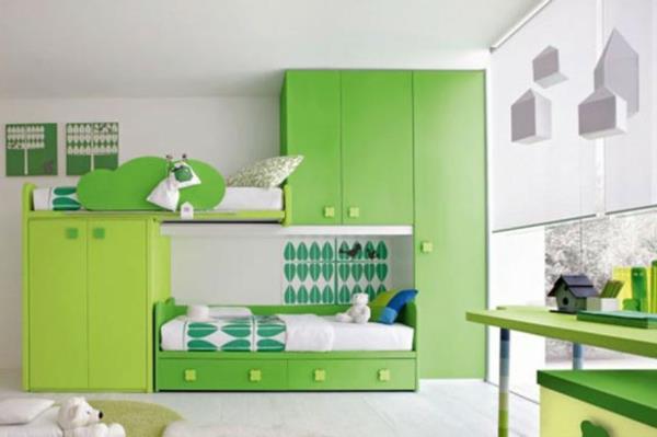 Φτιάξτε μια πολυλειτουργική ντουλάπα επίπλων με πράσινο υπνοδωμάτιο