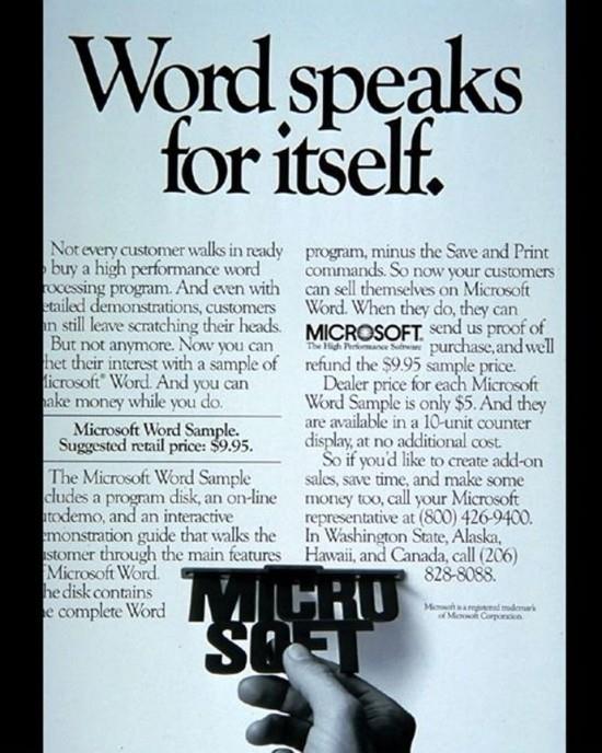 Μετά από σχεδόν 34 χρόνια, τα Microsoft Windows 1.0 λέγεται ότι έχουν ένα άρθρο σχετικά με την εισαγωγή του Word και της microsoft