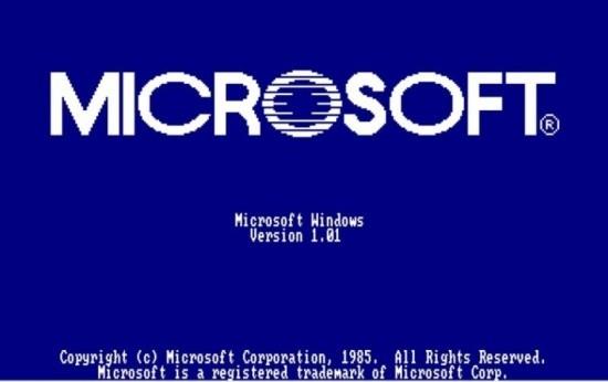 Μετά από σχεδόν 34 χρόνια, τα Microsoft Windows 1.0 υποτίθεται ότι έχουν παλιό λογότυπο της Microsoft ξανά μπλε και άσπρο