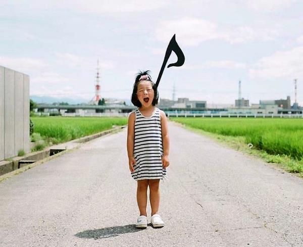 Nagano Toyoka κόρη αστεία παιδιά φωτογραφίες μουσικής