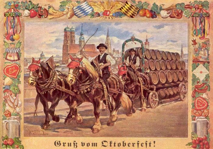 Oktoberfest παλιός χάρτης δήμαρχος Μονάχου