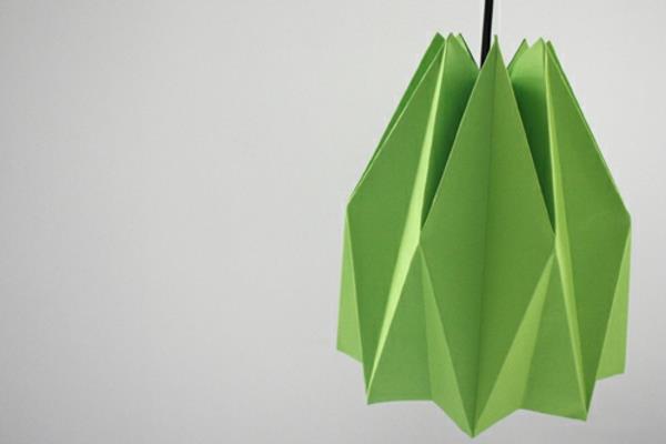 πράσινο χαρτί οδηγίες από αμπαζούρα origami όμορφο