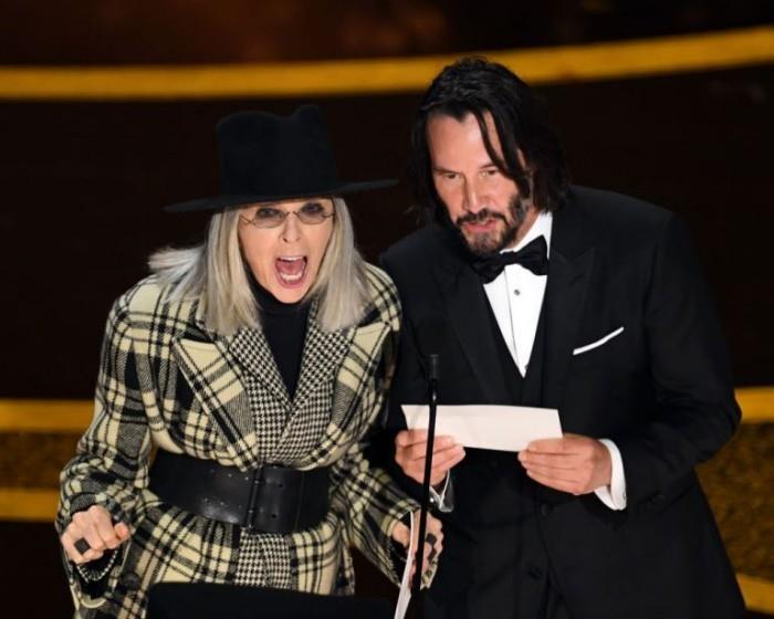 Όσκαρ 2020 keanu reeves diane keaton επί σκηνής κοινή παρουσίαση