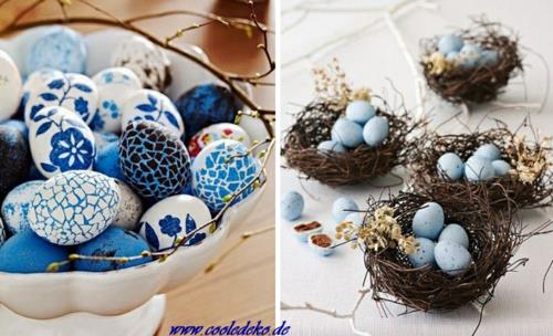 Πασχαλινές διακοσμήσεις και διακοσμητικά αντικείμενα πασχαλινά κουνελάκια λουλούδια μπλε