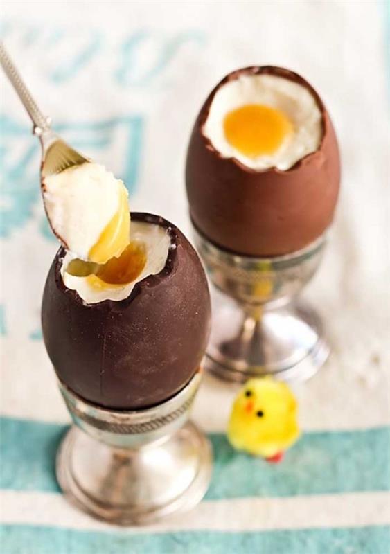 Πασχαλινό αυγό - πραγματικό και σοκολάτα