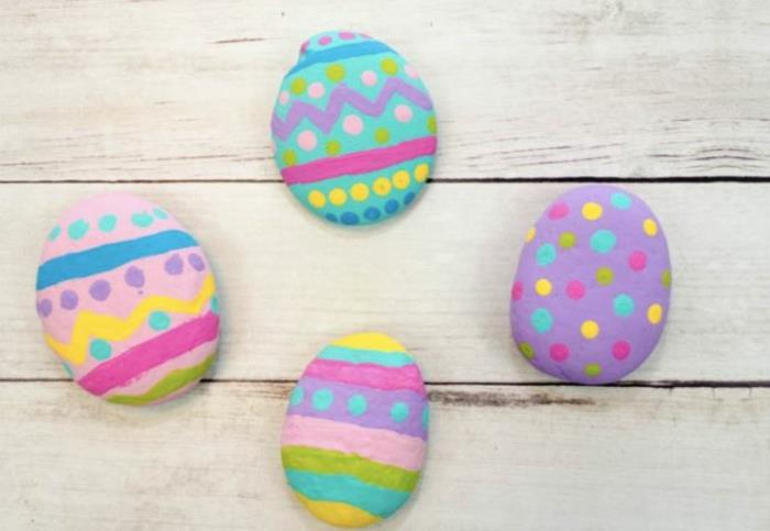 Πασχαλινές ιδέες ζωγραφικής αυγών πολύχρωμα αυγά κατάλληλα για παιδιά