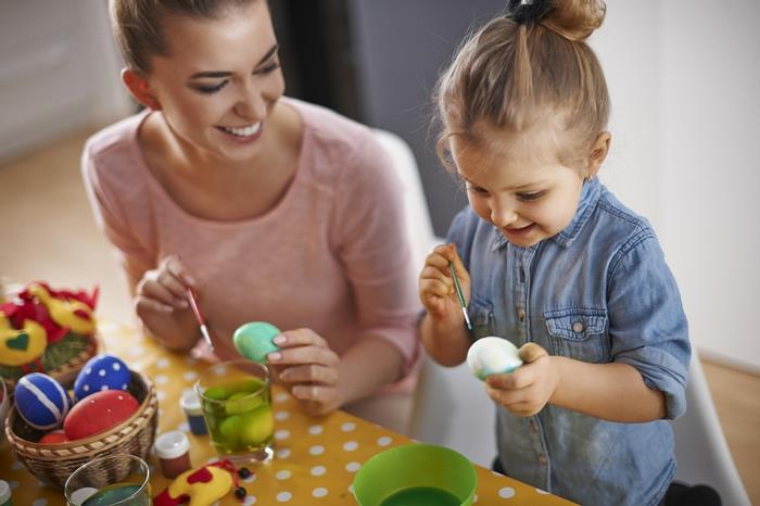 Πασχαλινές ιδέες ζωγραφικής αυγών φιλικές για παιδιά παιδική χαρά