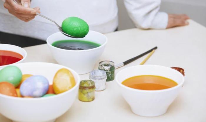 Ιδέες ζωγραφικής πασχαλινών αυγών χρώματα φιλικά προς τα παιδιά