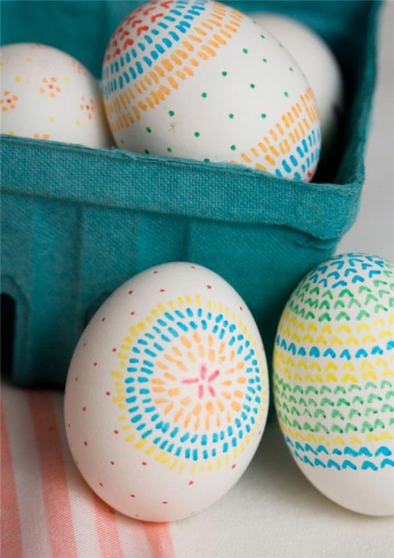 Ζωγραφίζοντας πασχαλινά αυγά ιδέες μαντάλα φιλικά προς τα παιδιά