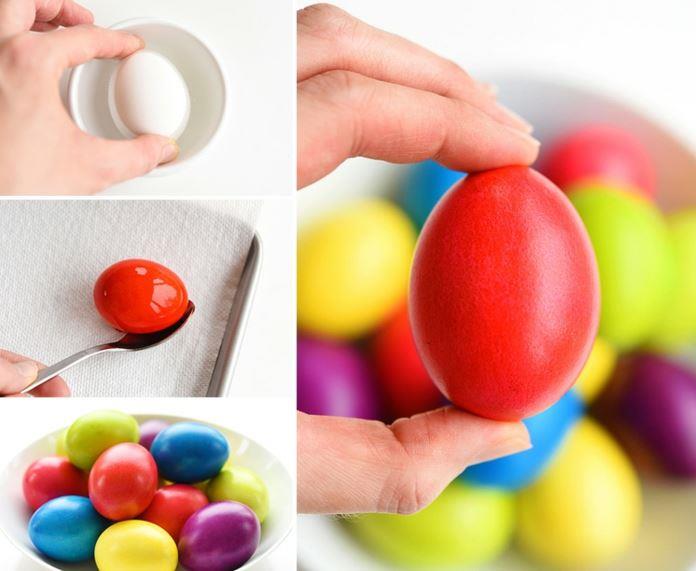 Πασχαλινά αυγά βάφουν ιδέες κόκκινες για παιδιά