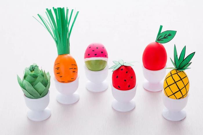 Πασχαλινά αυγά ζωγραφικής ιδέες φιλικά προς τα παιδιά ζεστά χρώματα λαχανικά
