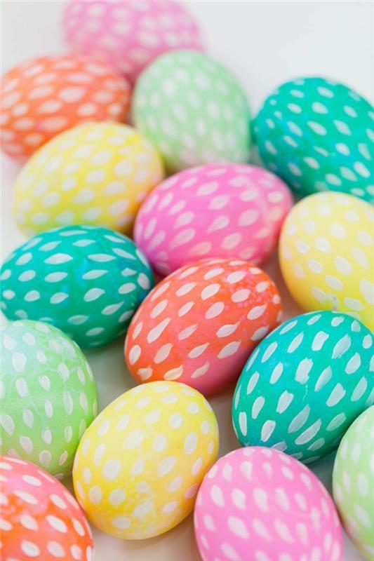 Ιδέες ζωγραφικής πασχαλινών αυγών φιλικές για παιδιά ζεστά χρώματα