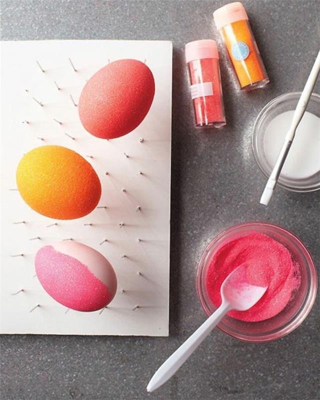 Πασχαλινά αυγά ζωγραφίζοντας ιδέες ζεστά χρώματα