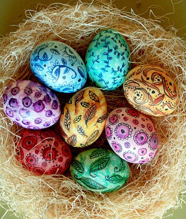 Πασχαλινό αυγό ζωγραφική πολύχρωμο σχέδιο μοτίβο