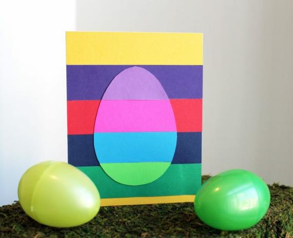 Πασχαλινές κάρτες κάνουν πολύχρωμες ιδέες χειροτεχνίας αυγών χειροτεχνίες με παιδιά