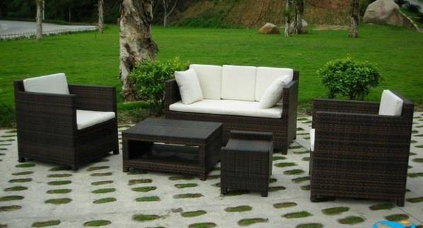 Έπιπλα κατασκευασμένα από έπιπλα κήπου lounge polyrattan παραδοσιακά