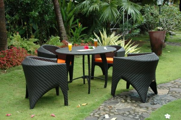 Τραπέζι τραπεζαρίας ιδέες κήπου για έπιπλα μπαστούνι εξωτερικού χώρου polyrattan