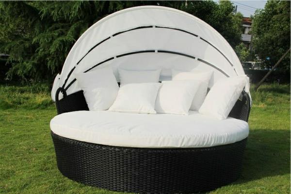 Έπιπλα Rattan polyrattan κήπου ιδέες ομπρέλα