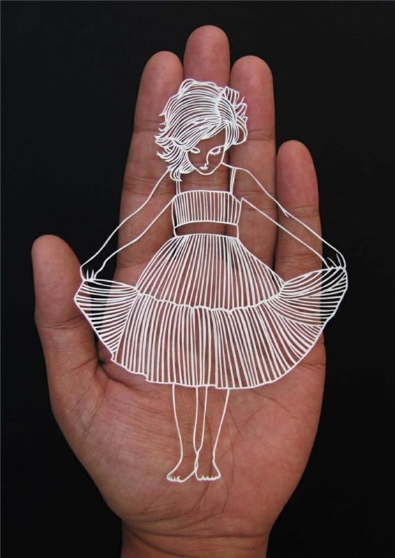 Parth Kothekar Artwork από χαρτί Πλισέ φόρεμα κορίτσι