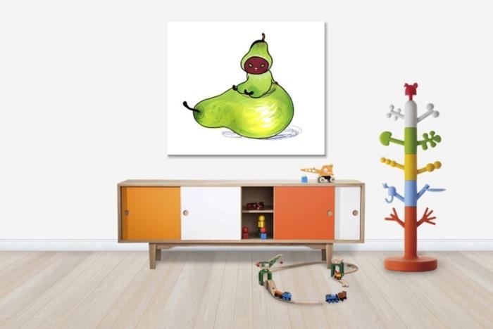 σχεδιασμός τοίχου παιδικό δωμάτιο αχλάδι πράσινο