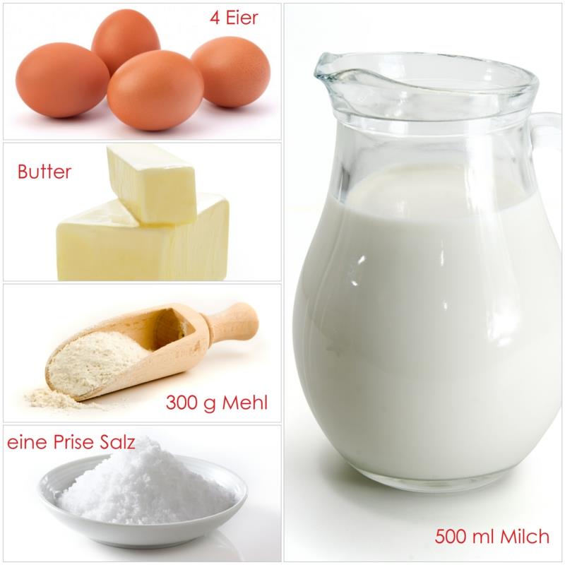 Συνταγή για τη ζύμη για τηγανίτα συστατικά γάλα αυγά βούτυρο αλεύρι αλάτι