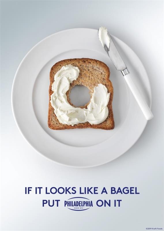 Το gadget της Φιλαδέλφειας Bagel που μετατρέπει τα πάντα σε μια αστεία διαφήμιση μπέιγκελ με τυρί κρέμας