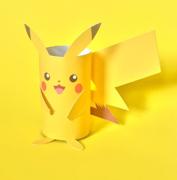 Pokemon tinker με παιδιά - φανταστικές ιδέες και οδηγίες χειροτεχνίας ιδέες ρολού τουαλέτας pikachu