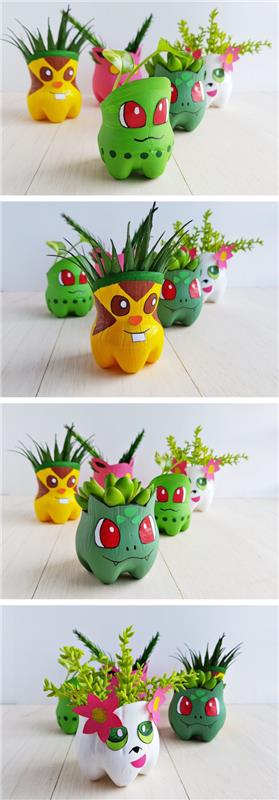 Pokemon tinker με παιδιά - φανταστικές ιδέες και οδηγίες κατασκευής πλαστικά μπουκάλια φυτική γλάστρα