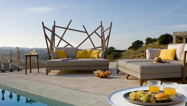 Επιτραπέζια καρέκλα επίπλων κήπου Polyrattan σε εξωτερικούς χώρους