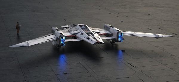 Η Porsche και η Lucasfilm σχεδιάζουν ένα διαστημόπλοιο Star Wars Pegasus starfighter lights taycan