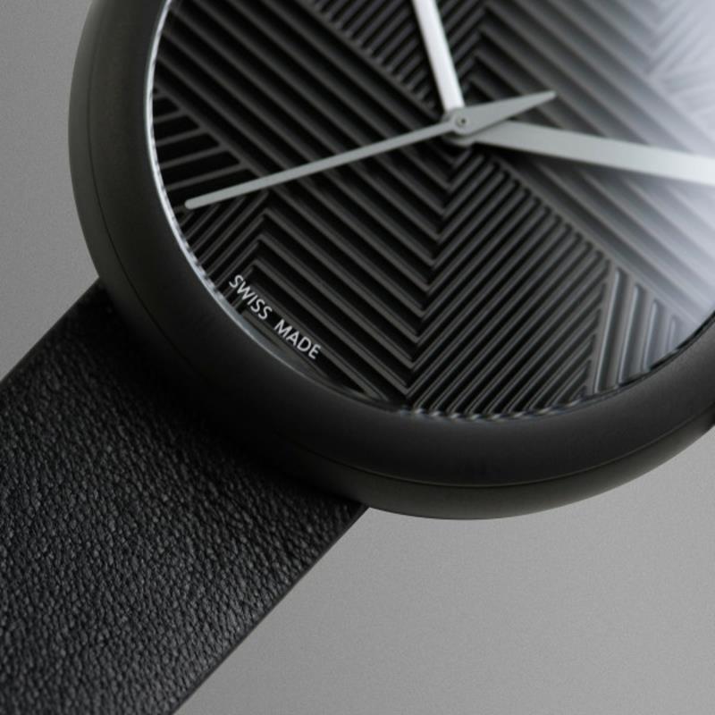 Quartz ρολόγια χειρός μαύρα ελβετικά ρολόγια πολυτελείας Objest